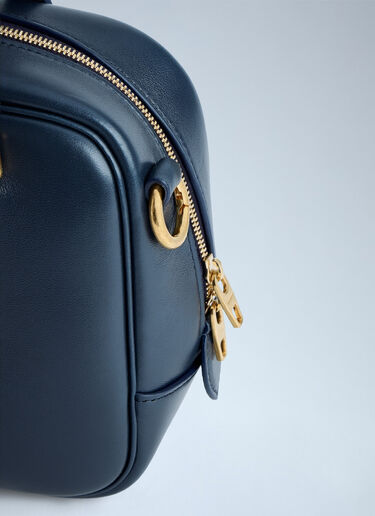 LN-CC® - Jil Sander: Compact Leather Handbag - Dark Blue Jil Sander Compact Leather Handbag Dark Blue jil0265014