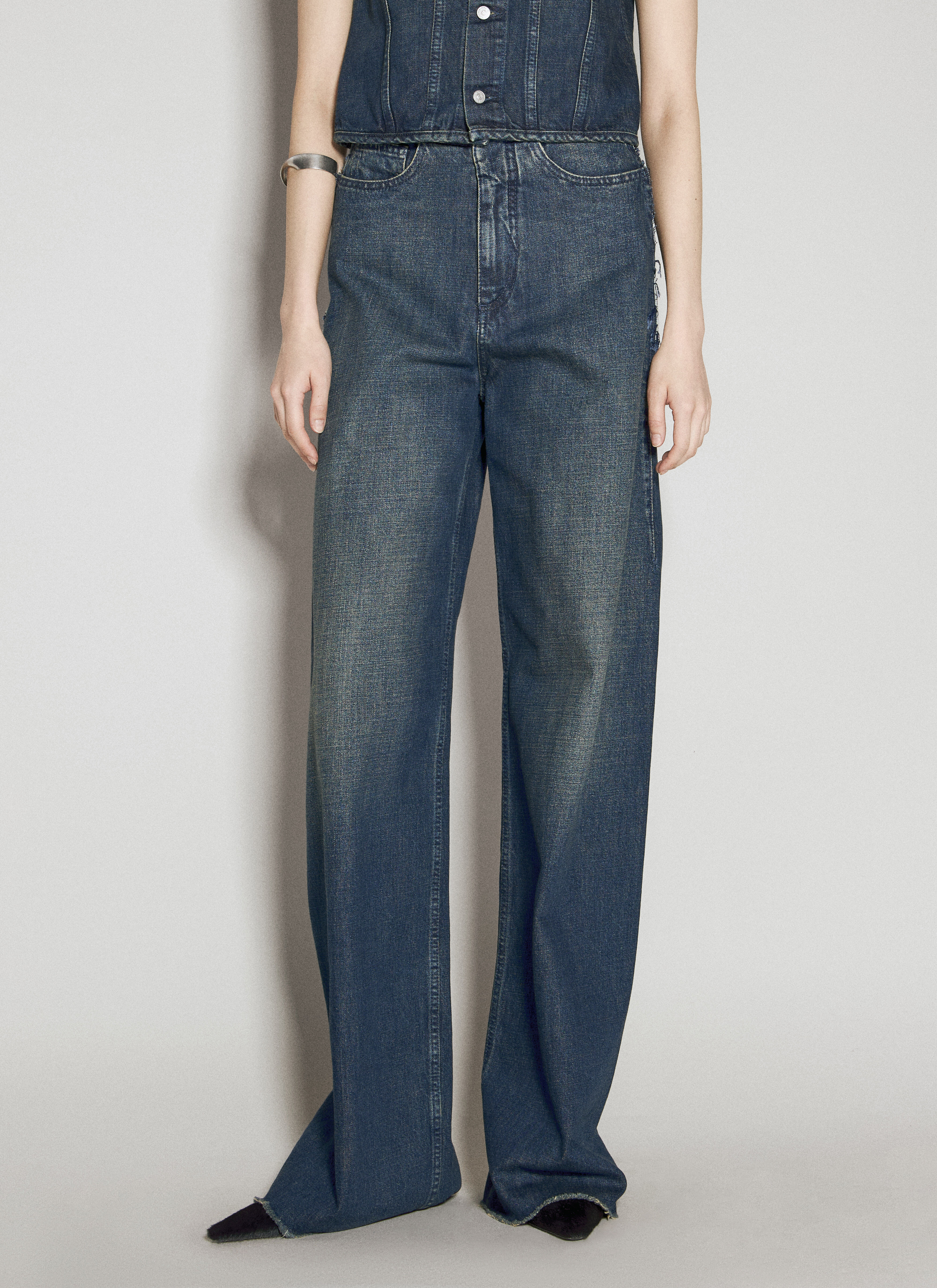 MM6 Maison Margiela Women's' Five Pocket Jeans in Blue | LN-CC®