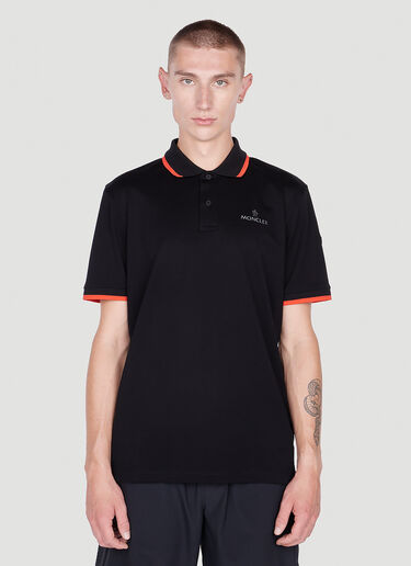 Moncler 对比色饰边 Polo 衫 黑色 mon0152037