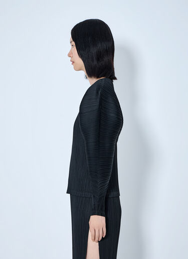 LN-CC® - Pleats Please Issey Miyake: Pleated Zip-Up Top - Black Pleats Please Issey Miyake Pleated Zip-Up Top Black plp0265001