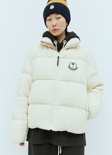 Moncler x Palm Angels Dendrite Wool Down Jacket White mpa0255003