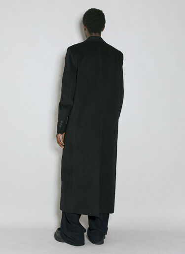 Ann Demeulemeester 直筒羊毛精裁大衣 黑色 ann0154002