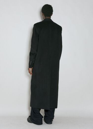 Ann Demeulemeester Straight Wool Tailored Coat Black ann0154002