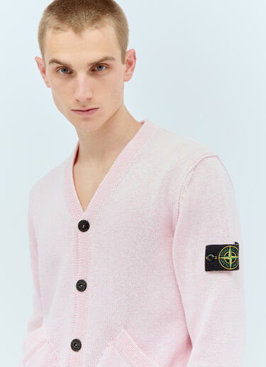 Stone Island Logo Patch Cardigan Pink sto0156090
