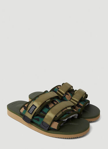 Suicoke Moto-Mab Shearling Sandals Green sui0350003