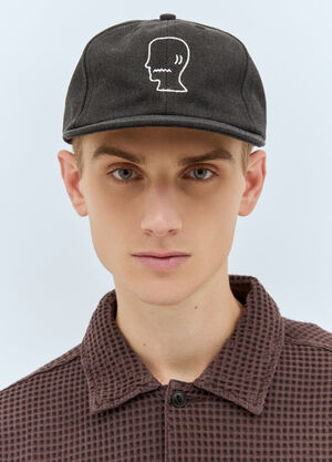 Brain Dead Logo Head Baseball Cap Green bra0154006