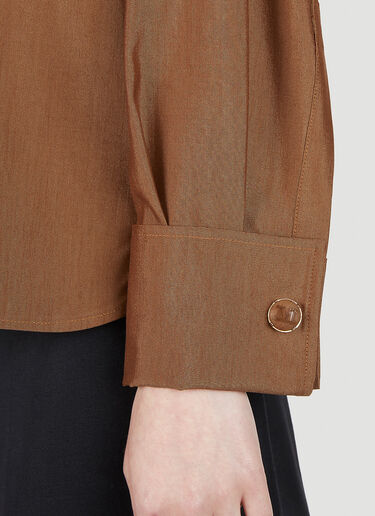 Max Mara 주아이 버튼 다운 셔츠 브라운 max0251022