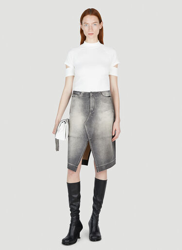 Helmut Lang Cut Out Cuffs Top White hlm0251009