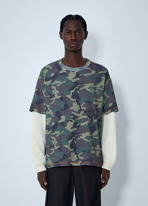 Awake NY Layered Long Sleeve T-shirt Brown awa0162008