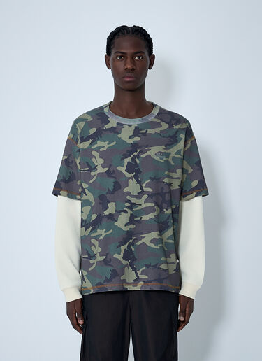 Layered Long Sleeve T-shirt Awake NY Layered Long Sleeve T-shirt Brown awa0162008