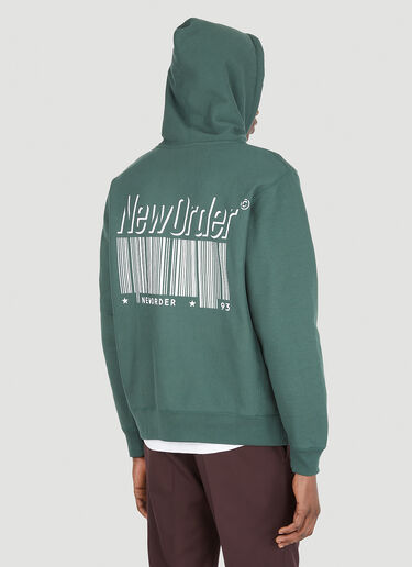 Pleasures x New Order Republic Premium Hooded Sweatshirt Green pls0146015