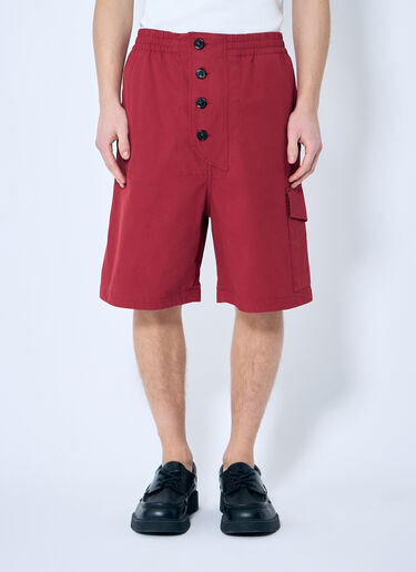 Bottega Veneta Light Cotton Twill Shorts Red bov0159002