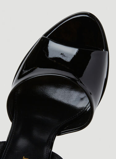 Saint Laurent Jodie Peep Toe Platform Heels Black sla0248022