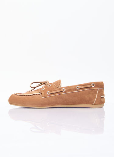 Miu Miu Faded Suede Loafers Brown miu0256046