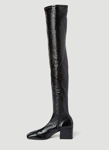 Courrèges Iconic Vinyl Tight Boots Black cou0249033