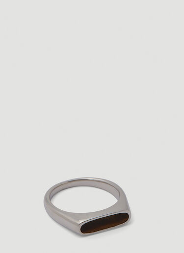 Tom Wood Mario Tiger Eye Ring Silver tmw0349003