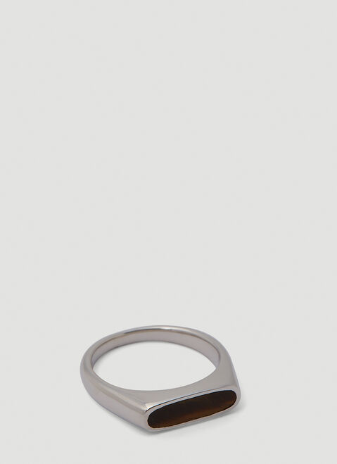 Tom Wood Mario Tiger Eye Ring Silver tmw0353027