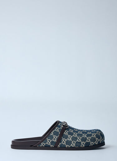 Gucci Denim Horsebit Mules Black guc0159060