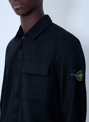 Logo Patch Shirt Stone Island Logo Patch Shirt Black sto0164041