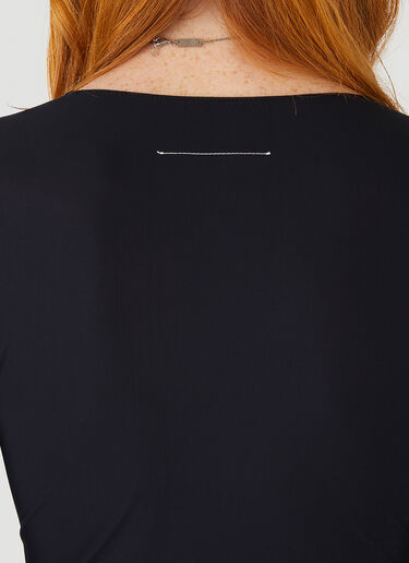MM6 Maison Margiela Logo-Print Bodysuit Black mmm0245023