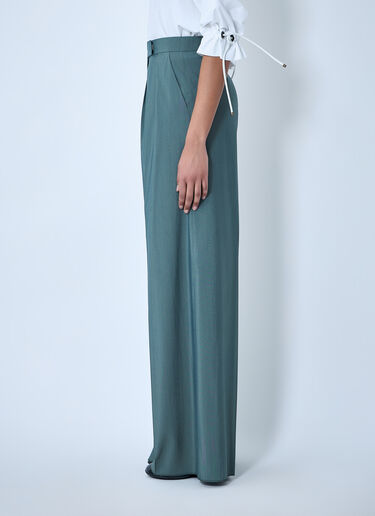 Max Mara High-Waisted Wide-Leg Trousers Green max0264005