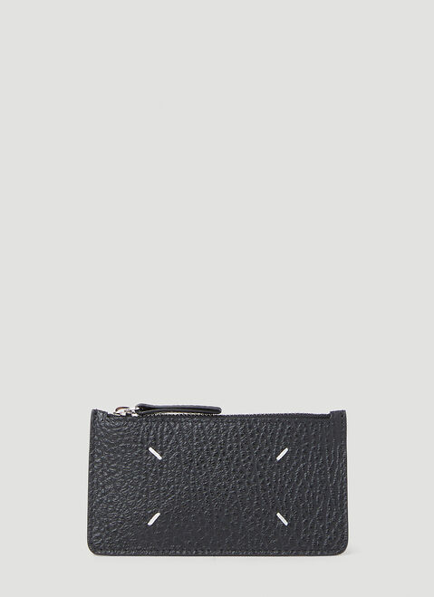 Maison Margiela Four Stitch Zip-Top Cardholder Black mla0151043