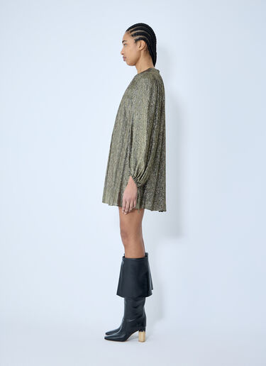 Chloé 缩褶真丝迷你连衣裙  金色 chl0259004