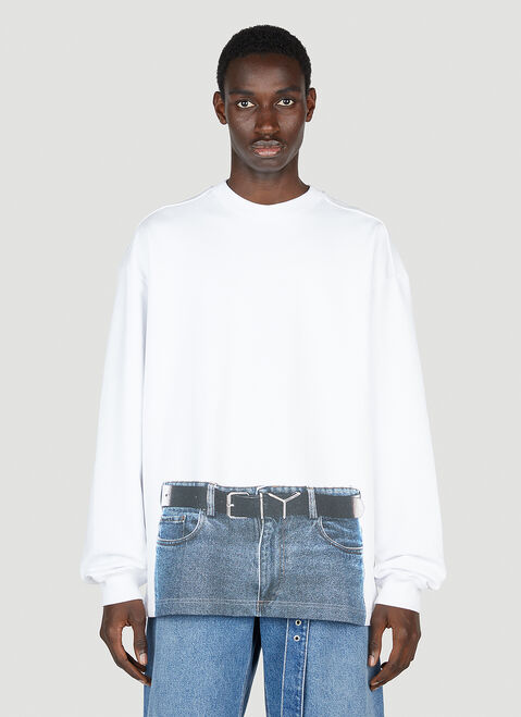 Y/Project x Jean Paul Gaultier  트롱프뢰유 벨트 스웨트셔츠 핑크 ypg0152001