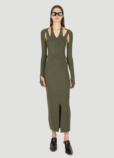 Dion Lee Plaited Dress Green dle0249006