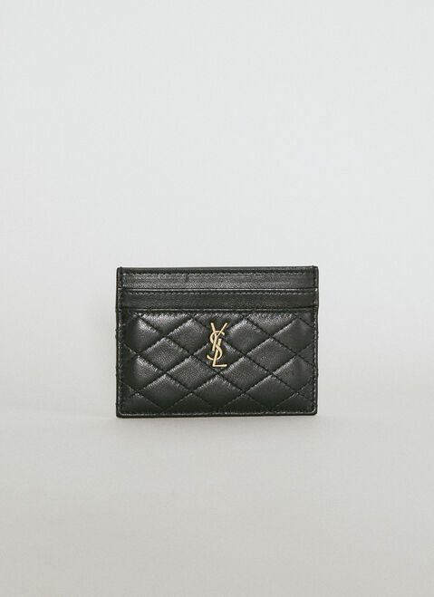 Saint Laurent Gaby Leather Cardholder Black sla0253140