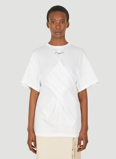 Stella McCartney Twisted Logo Print T-Shirt White stm0249009