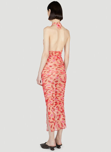 Marco Rambaldi Lips Print Dress Orange mra0252005