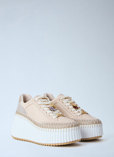Chloé Nama Wedge Sneakers Cream chl0265037