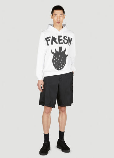 x Brett Westfall 스트로베리 후드 스웨트셔츠 Comme des Garçons SHIRT x Brett Westfall 스트로베리 후드 스웨트셔츠 화이트 cdg0152016