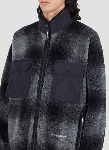 And Wander Check Boa Jacket Black anw0149011