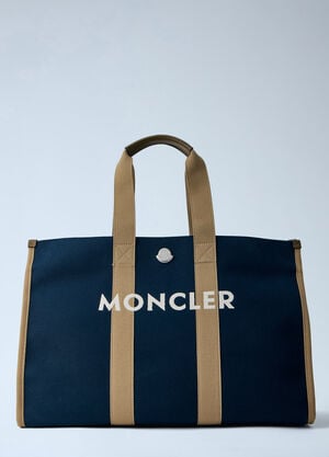 Moncler Canvas Logo Tote Bag Navy mon0164044