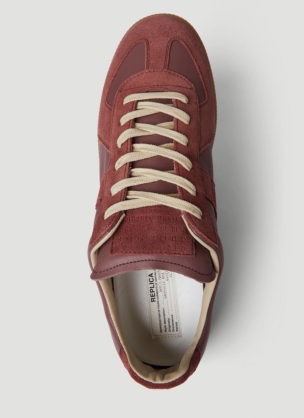 Maison Margiela Replica Sneakers in Burgundy LN CC