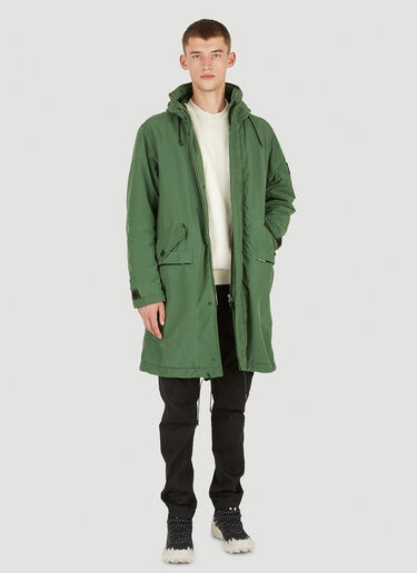 Stone Island Fish Tail Parka Coat Green sto0150015