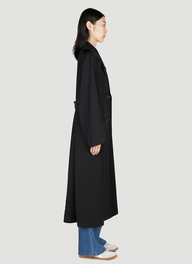 TOTEME Double-Breasted Fluid Summer Coat Black tot0253010
