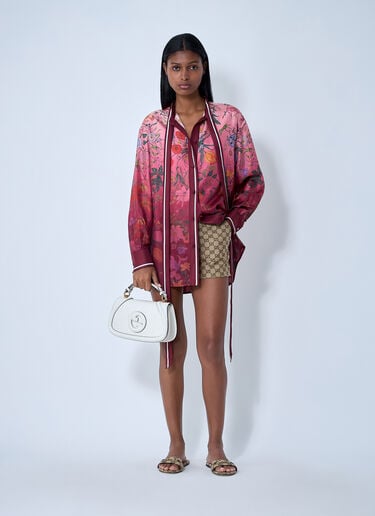 Flora Degrade Shirt Gucci Flora Degrade Shirt Red guc0261126