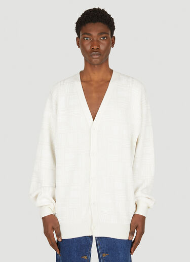 VTMNTS Barcode Cardigan White vtm0350005