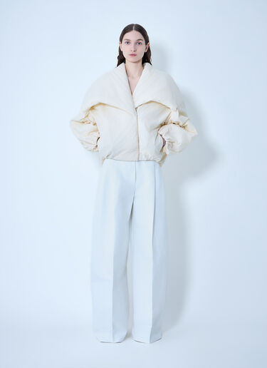 Jacquemus The Châle Bomber Jacket White jac0264006