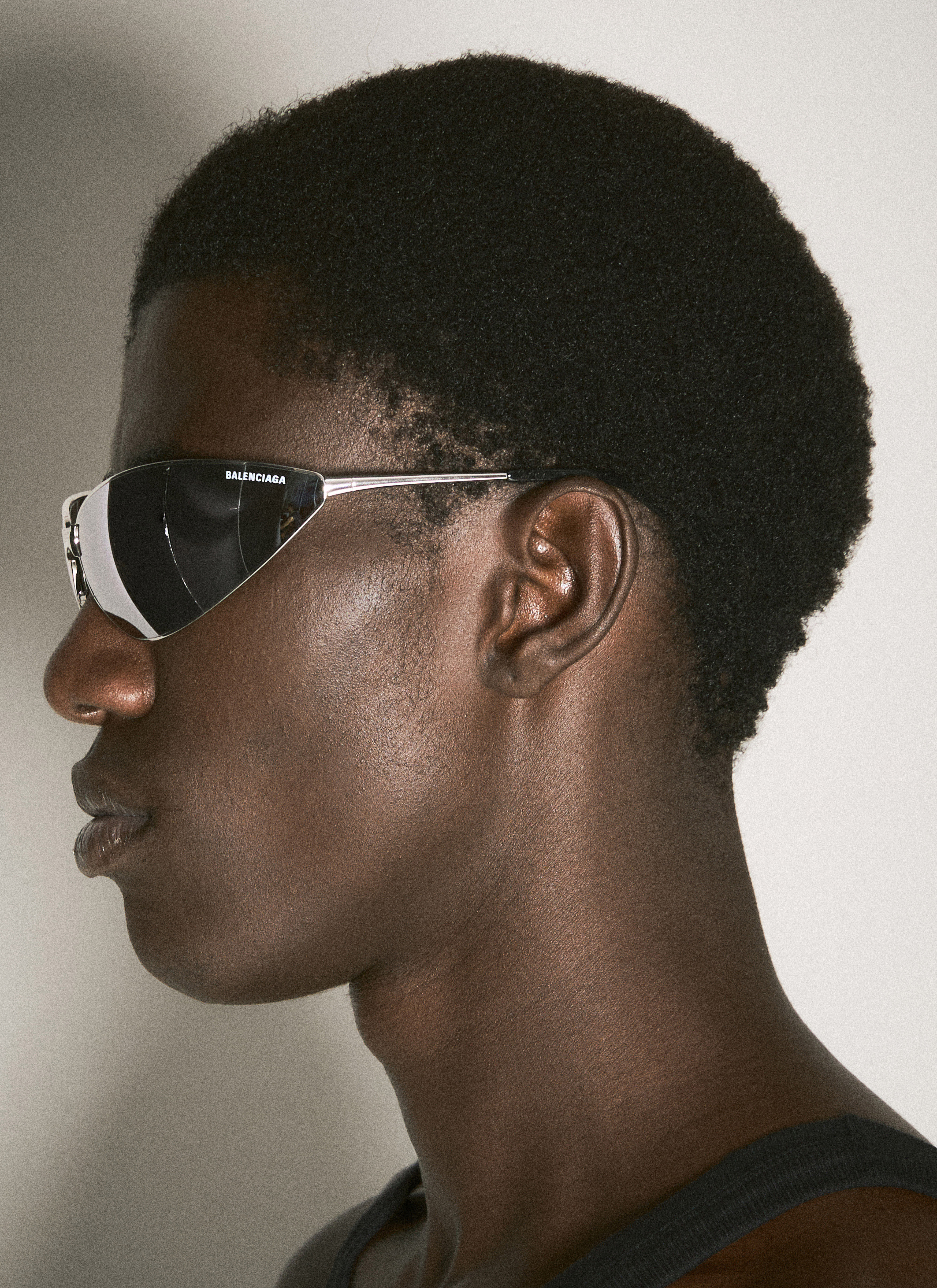 Balenciaga Men's' Razor Cat Sunglasses in Silver | LN-CC®