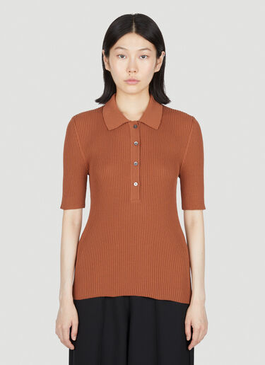 Danae Ribbed Polo Shirt A.P.C. Danae Ribbed Polo Shirt Brown apc0253003
