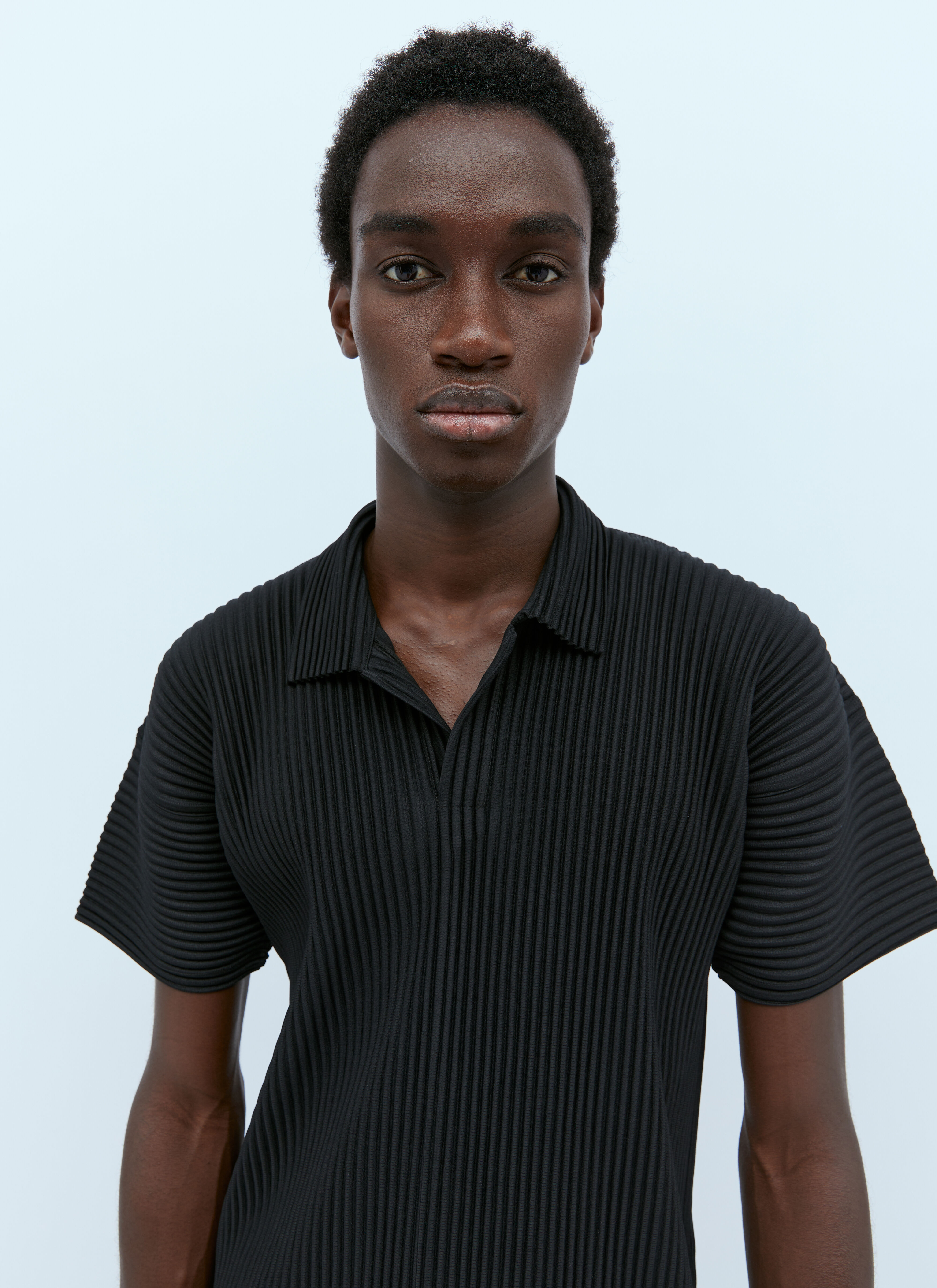 Knit collared 2025 shirt