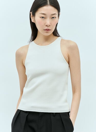 바니세 울 홀터넥 탑 Max Mara 바니세 울 홀터넥 탑 화이트 max0255007