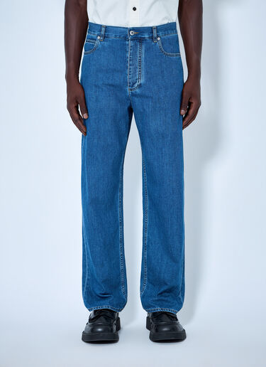 LN-CC® - Bottega Veneta: Straight-Leg Denim Jeans - Blue Bottega Veneta Straight-Leg Denim Jeans Blue bov0165009