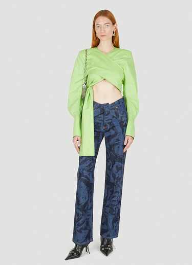 Ninamounah Seahorse Wrap Top Green nmo0248002