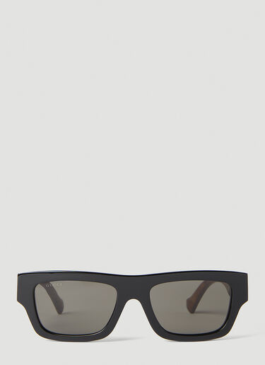 Gucci 矩形太阳镜 棕 guc0152276