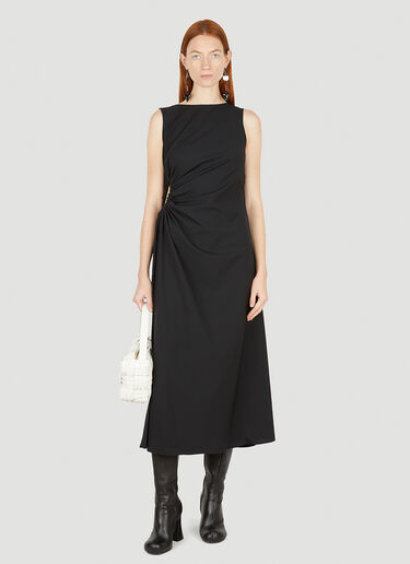 Studio Nicholson 개더드 컷아웃 드레스 블랙 stn0250001